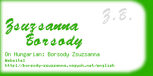 zsuzsanna borsody business card